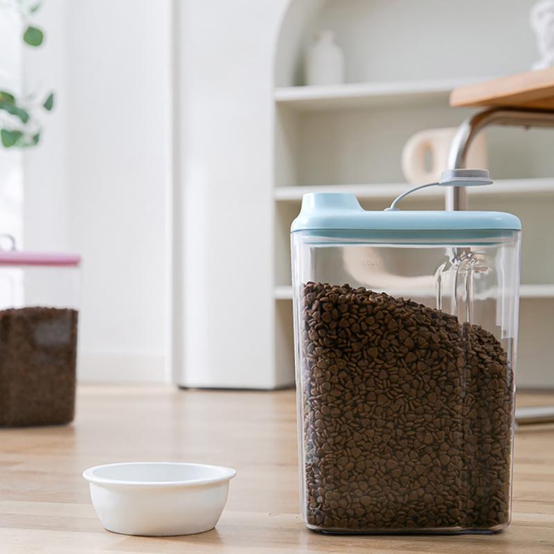Cat Dog Sealed Food Bucket Large Pour Spout Pet Food Storage Containers Dispenser Box Pet Supplies