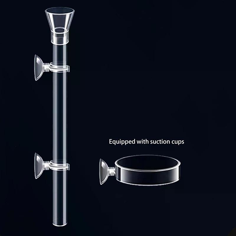 Tube Alimentateur d'Aquarium en Acrylique Bol Transparent Bac à Poissons Crevettes Escargots Nourriture Crevettes Bol Alimentateur Accessoires d'Alimentation