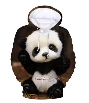 Fashion Women's T-Shirt New Creative China Panda Men's Ladies Hoodie Sweatshirt Hara Zhuku 3D Printed Pat Tat Cute
