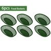 Foodservice Fast-Food-Körbe 100 Blatt Wachs Deli Papier Wiederverwendbare ovale Kunststoff Obstkorb Pommes Halter Korb Restaurant Snack