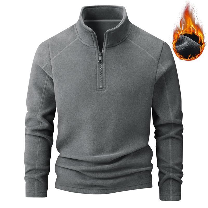 

Autumn and Winter Leisure Sports Stand Collar Wool Undershirt for Men Loose Comfortable Plus Size Hoodie L серый