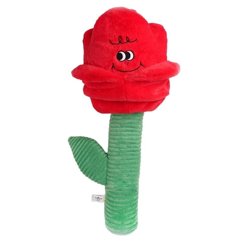 Potdemiel Cute Cartoon Face Plush Rose Plush Toy Valentine'S Day Romantic Gift Chinese Valentine'S Day Gift