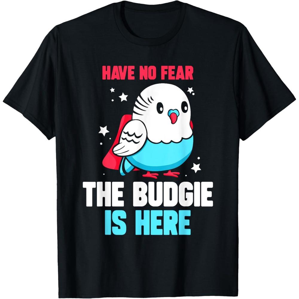 Have no fear the budgie is here Cotton Men T Shirt XS чёрный