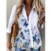 Trendy New Women's Clothing Digital Printed Long Sleeved Shirt Women's Shirt Top
