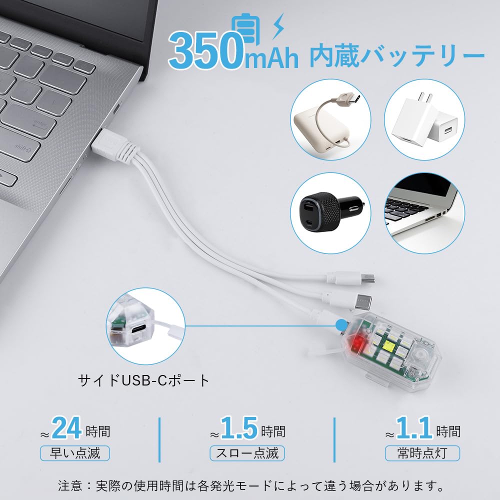 MAZERO Strobe Light, Explosive Light, 7 Color Switching, USB C Charging, Remote Control, RGB