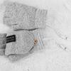 Fingerlose Winter-Heizhandschuhe Damenhandschuhe USB Elektrische Heizhandschuhe Gestrickte Kaschmirhandschuhe