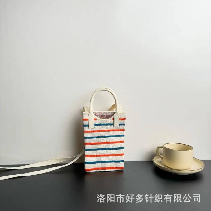 Premium Sense Ns Mobile Phone Bag New Cartoon Knitted Bag Dopamine Niche Versatile Messenger Shoulder Bag Handbag