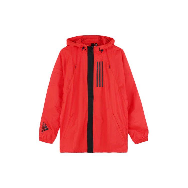 adidas Jackets Men's Bright Pink Red Fluorescent Hooded Moderate Other DZ0051