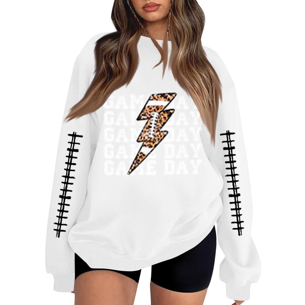 Unisex Lightweight Long Sleeve Neck Pullover Sweatshirt with Stylish Print