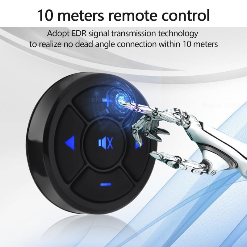 Wireless Car Steering Wheel Control Switch Easy Installation Backlit Buttons 10m Remote Range for Multimedia Navigation