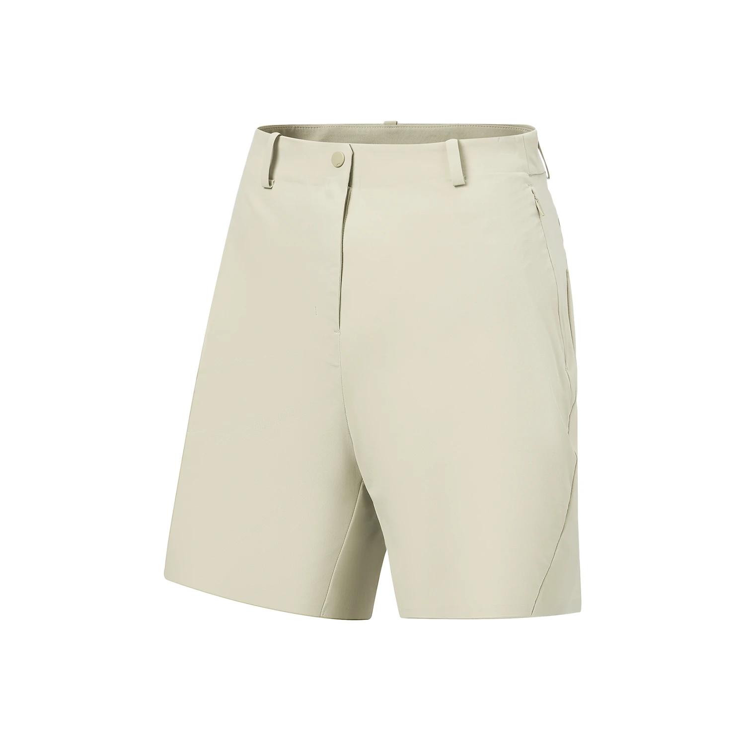 Li-Ning Honor Series Simple Mid Waist Fashion Zipper Casual Shorts Women shorts AKSW600-2 M