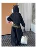 Girls' Spring & Autumn 2025 Set: Korean Style Hooded Jacket with Star Scimitar Pants for Middle & Big Kids