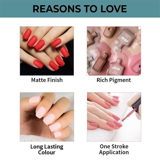 Nykaa Matte Nail Enamel - Pink Meringue (Shade No.28) (9 ml)