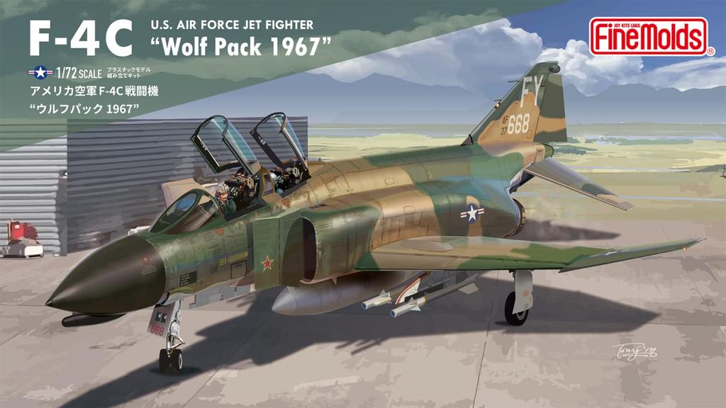 Fine Mold Aircraft Series US Air Force Fighter Wolf Pack 1967 Limited Edition Plastic Model 72846 Molding Color 1/72 F-4C