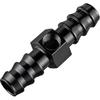 EVIL ENERGY 5/16 Barb Fuel Pressure Gauge Fitting Adapter with 1/8 NPT Sensor Gage Port Aluminum Black