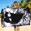 Wikinger Sturmschiff Strandtuch Einseitiger Druck Schnelltrocknend Weiches Mikrofaserhandtuch für Strand Pool Spa Reisen Nordische Dekoration Kühnes Geschenk