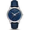 Luigi Blue Leather Men's Automatic Skeleton Watch AR60030