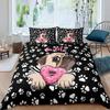 Cartoon Pug Dog Duvet Cover Set Comforter Cover Soft Bedding Set Full Size For Boys Girls Bedroom 2/3 Pieces With Pillow Shams