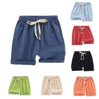 Barn Pojkar Flickor Shorts Sommar Casual Enfärgade Shorts Jogging Sportshorts Med Dragsko