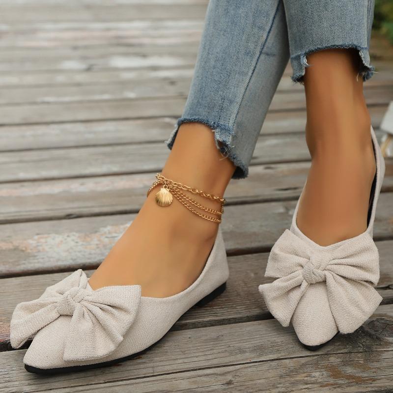 Summer Pointed Toe Shallow Mouth Breathable Comfortable Casual Flat Shoes Wear Resistant Non Slip Women's Loafers
