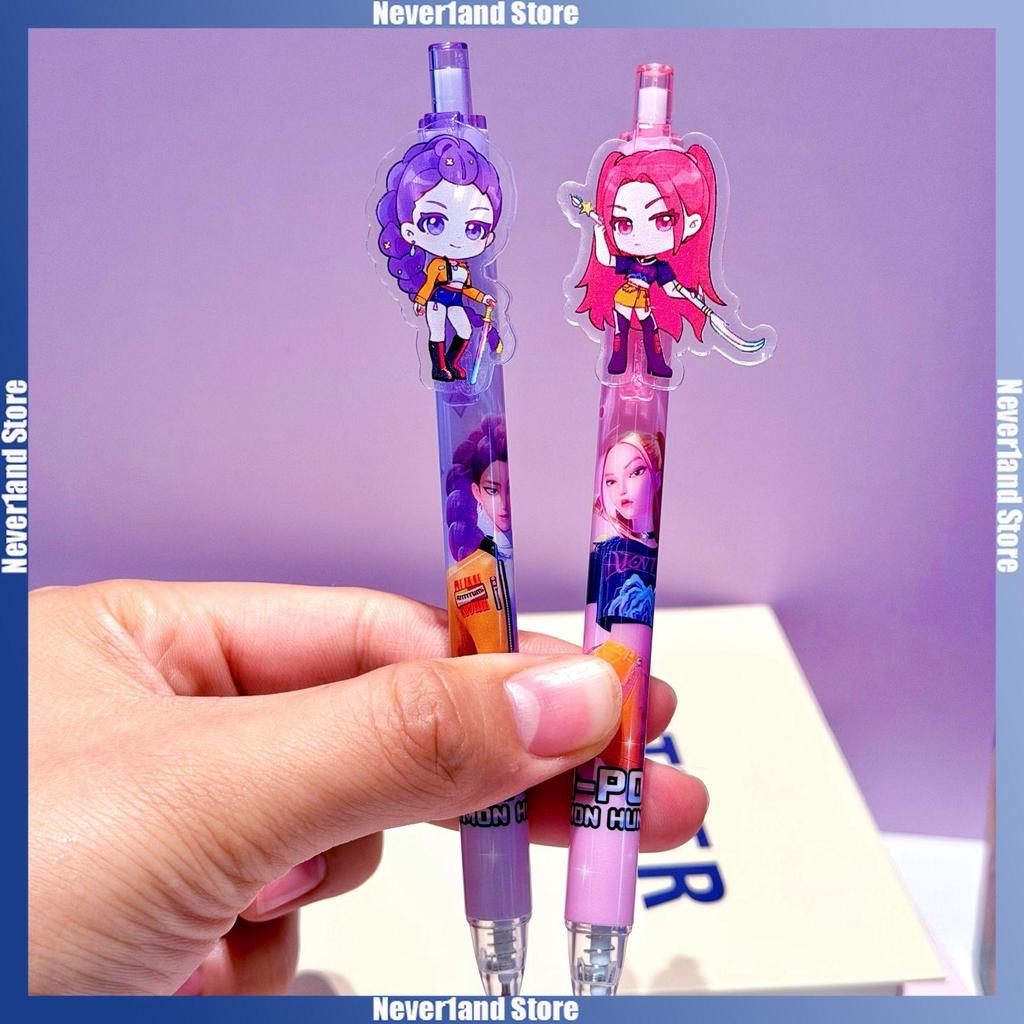 6-teiliges KPop Hunters Gel-Stifte-Set - Rumi Mira Zoey Saja Cartoon-Stifte, Schulschreib- und Zeichenbedarf für Jungen Mädchen Geschenke