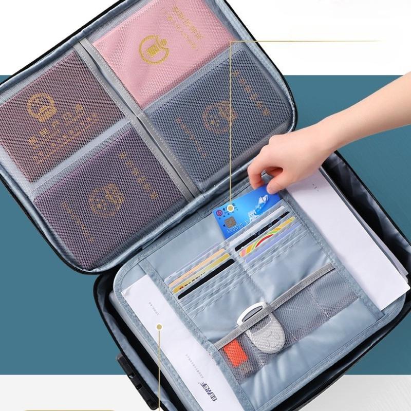 Home Multi-layer Document Organizer, Large Capacity, Multi-functional Storage Box, Certificate, Document, Passport Holder, Card Holder, Organizer Bag