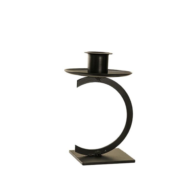 Wrought Iron Candle Holder Candle Cup Decoration, Simple Home Candle Atmosphere Alphabet Candle Holder Ornament