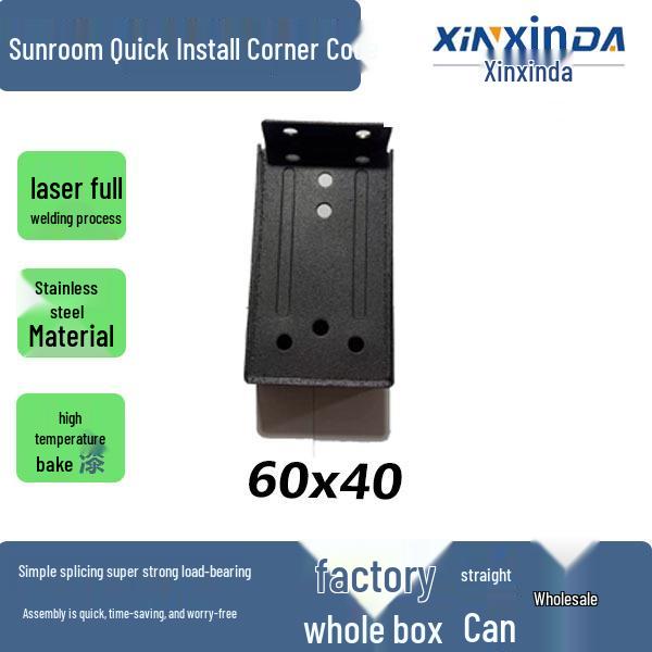 

Quick-Install Aluminum Alloy Awning Hanger for Square Tube Corners