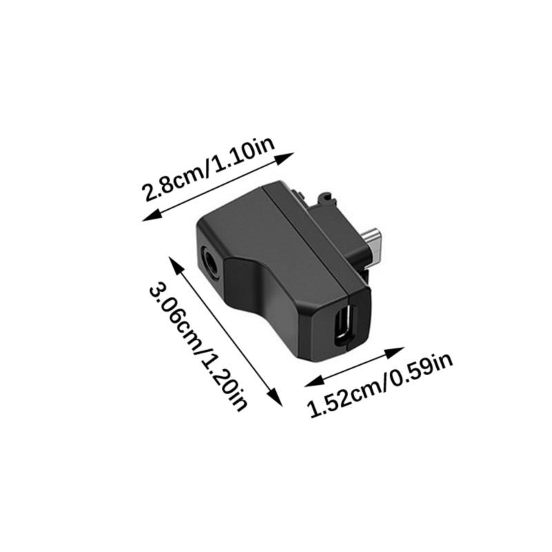 Professional Microphone Sound Adapter for X4 External Microphone Type C 3.5mm Port Mic Charging Recording Adapter