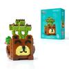 Micro particle building blocks decoration pieces succulent potted flower toys puzzle tide play