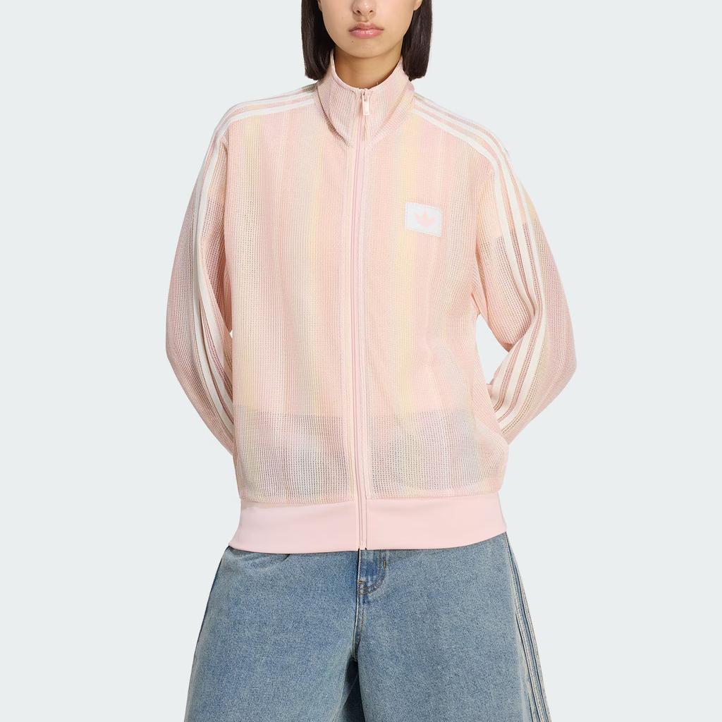 Adidas Originals Firebird Glow Track Top Retro Striped Lightweight Comfortable Stand Collar Sports Long Sleeve Jacket Women jackets KY2031