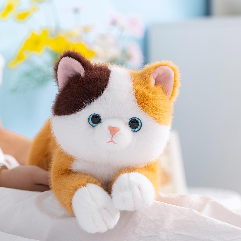 Non-Toxic 50Cm Simulated Cat Dolls Kitten Plush Toy Children Sleeping Pillow Animals Doll Home Decor Toy For Birthday Valentine'S Day Gift