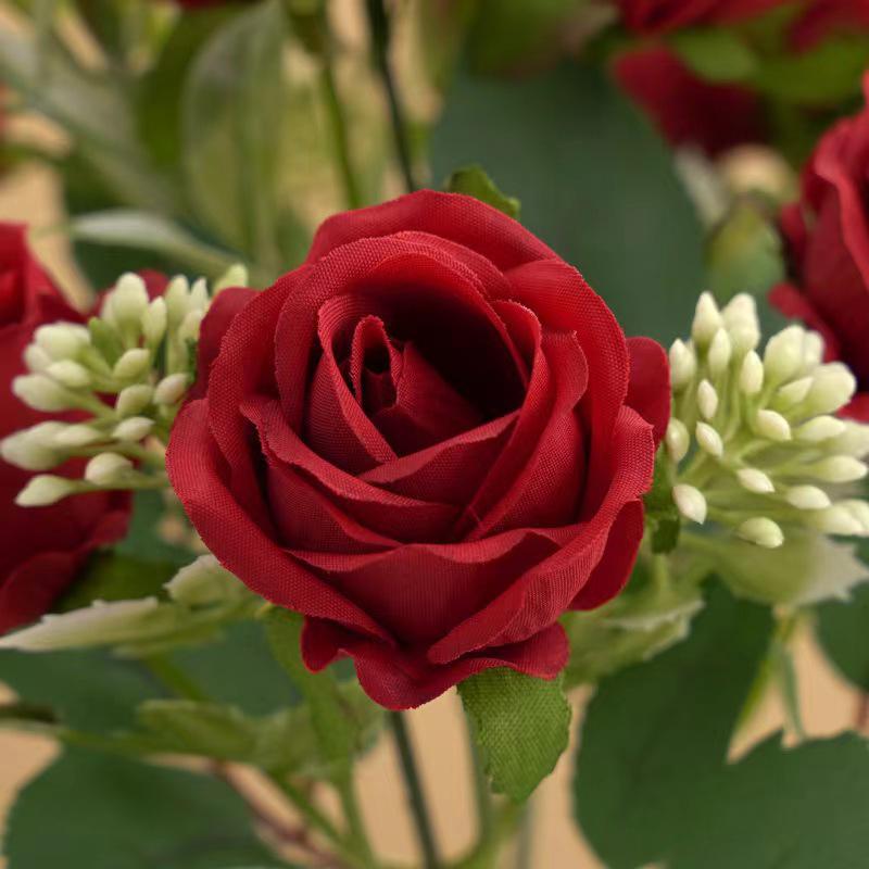 10-Head Osmanthus Rose Bouquet for Wedding, Home Decoration, or Photography