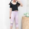 Kurze Leggings für Mädchen im Alter von 4 bis 9 Jahren, knielange Leggings mit Gänseblümchenmuster