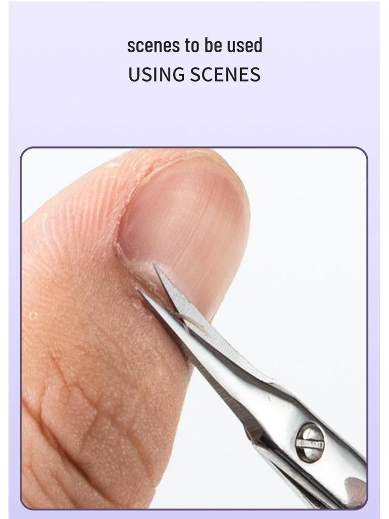 Stainless Steel Russian Style Cuticle Nippers, Eyebrow Tweezers, Beauty Scissors, and Hangnail Exfoliating Tools