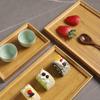 1Pcs Rectangular Serving Tray Tableware Food Tray For Kitchen Party Tea Bar Bamboo Wood Pallets Flat Plate Kitchen Utensils