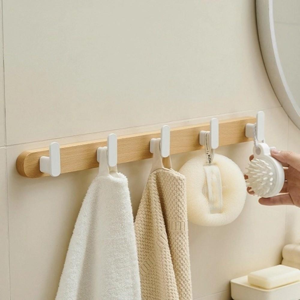 Multi-Purpose Wooden Hanger Hook Waterproof Wall Hook Modern Design Door Hooks  Bedroom