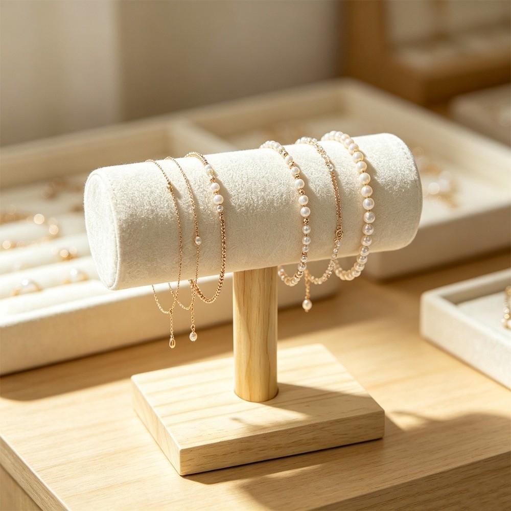 Single Tier Bracelet Display Stand Velvet Surface Jewelry Holder New Watch Holder Dressing Table