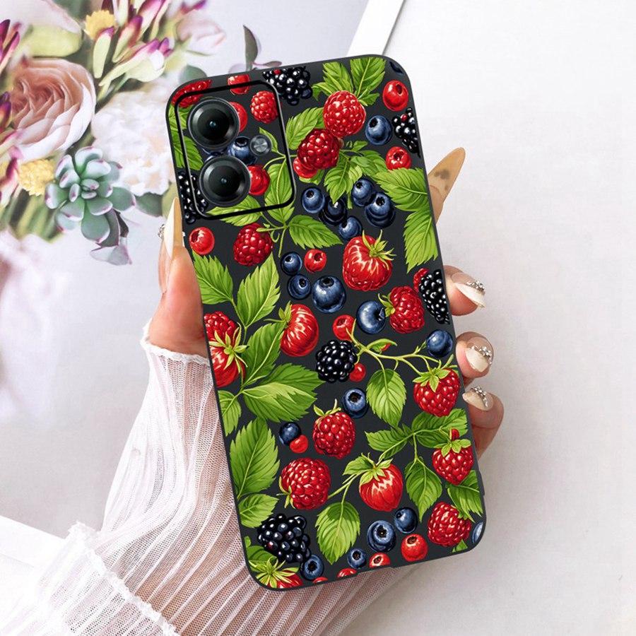 

For Motorola Moto G14 Phone Case G14 Cover Fashion Black bow flower Painted Soft Silicone Shell MotoG24 G 24 Fundas Moto G14 4G