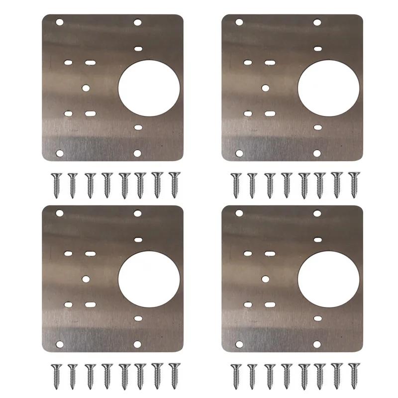 1Pcs Stainles Steel Cupboard Door Hinge Repair Plate Doors Window Installation Hinge Fixing Plate Household Hardware Accessories
