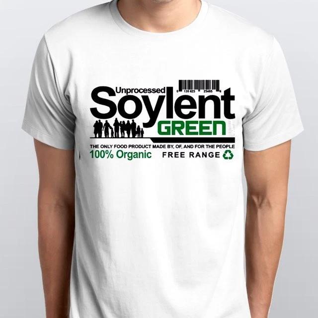 Men s and Women s T-shirts SOYLENT GREEN NEW T-SHIRT VINTAGE RETRO WHITE GREY S,M,L,XL,2XL XS