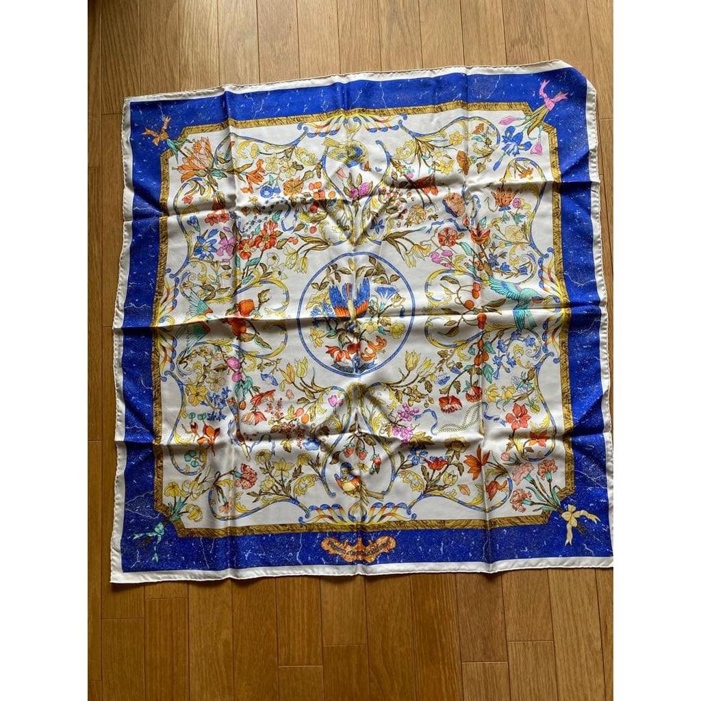 Used Hermes Carre Jewels of the East and West 100% Silk Scarf Made in France Unused