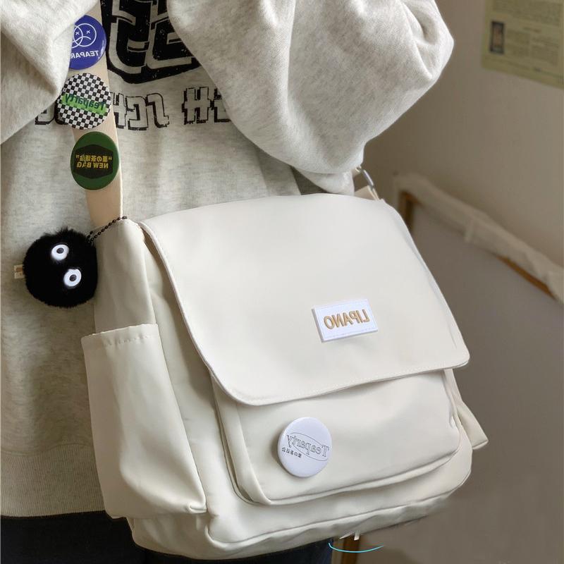 Instagram College Student Crossbody Bag Class Leisure Backpack Single Shoulder Bag Japanese Bag Female Retro Postman Bag Male