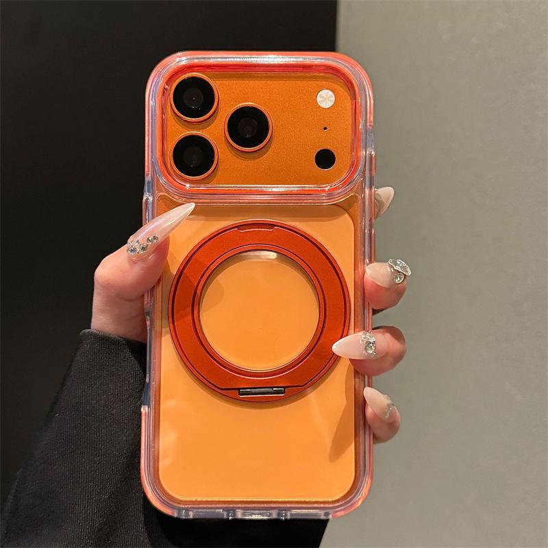 For Iphone 13 14 15 16 17 Pro Max Ring Stand Bumper Case,for Iphone 17 Transparent Phone Case with Ring Stand