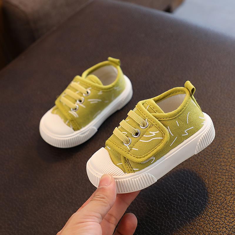 Toddler Breathable Canvas Shoes - Spring & Autumn Baby Walking Shoes, Non-Slip Skate Shoes for Boys & Girls, Casual Kids' Single Shoes.