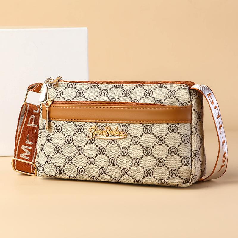 Spring Women, Middle-aged Women, Wide-band Versatile Bag, Middle-aged and Elderly Women's Crossbody Single-shoulder Bag