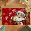 Santa Claus Hohohoho Doormat with Santa Claus Holiday Floor Mat Suitable Red Green Front Doors Holiday Home Decoration Christmas