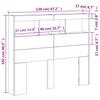 VidaXL Armoire Tête de Lit avec LED, Panneau de Lit avec Compartiment, Tête de Lit avec Armoire, Meuble de Chambre à 839195