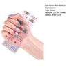 24Pcs Geometric Plaid Resistant Pattern Stickers Solid Color Nail Flower UV Gel Nail Patch