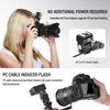 Soonpho C-N2 Konwerter Gorącej Stopki Adapter Błysku Port PC Sync Zestaw Dla Błysku Nikon Do Aparatu Canon Dla Błysku Mini Godox Im20/IM30